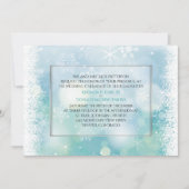 Bokah Snowflakes Winter Weddenschap Kaart (Voorkant)