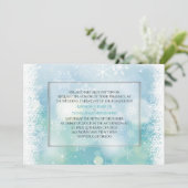 Bokah Snowflakes Winter Weddenschap Kaart (Staand voorkant)