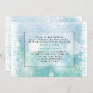 Bokah Snowflakes Winter Weddenschap Kaart