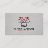 Bokbussen, grijze en rode handschoenen visitekaartje (Voorkant)