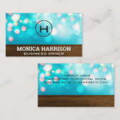 Boke-achtergrond | Houten paneel Visitekaartje (Voorkant / Achterkant)