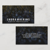 Boke Dark Blue | Goud Gespikkeld Visitekaartje (Voorkant / Achterkant)