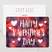 bokee van de gelukkige valentijnsdag kaart (Voorkant / Achterkant)