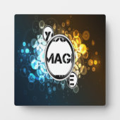 Bokeh 3 ingelijste Abstracte kunstplaquette Fotoplaat (Voorkant)