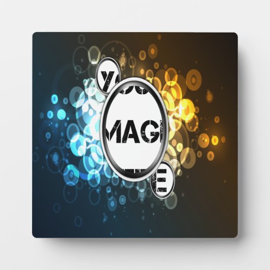 Bokeh 3 ingelijste Abstracte kunstplaquette Fotoplaat (Voorkant)