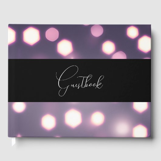 Bokeh achtergrond bruiloft Gastenboek (Voorkant)