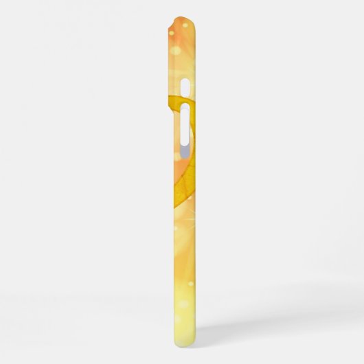 Bokeh achtergrond Gold Linked Heart Monogram iPhone Hoesje (Linkerkant)