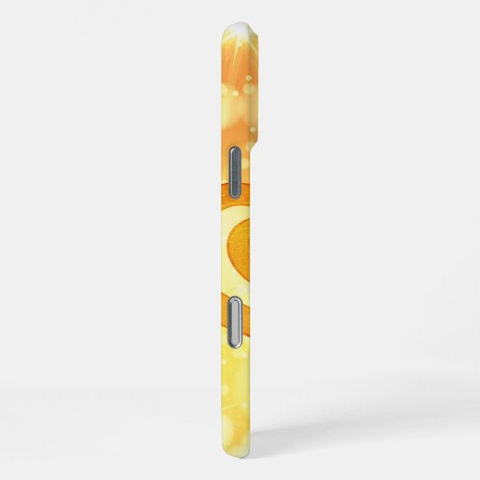 Bokeh achtergrond Gold Linked Heart Monogram iPhone Hoesje (Rechterkant)