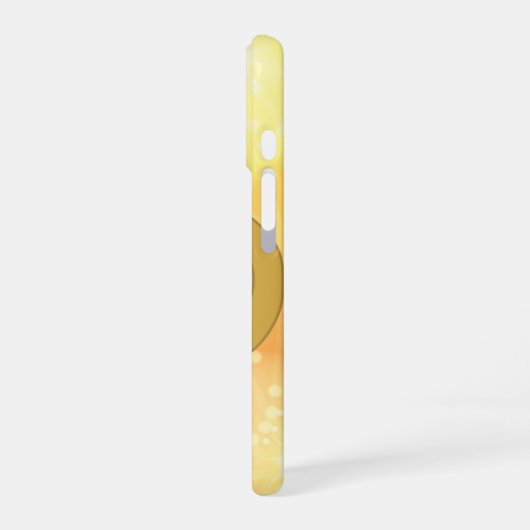 Bokeh Achtergrond Goud Gekoppeld Hart iPhone 16 Hoesje (Linkerkant)