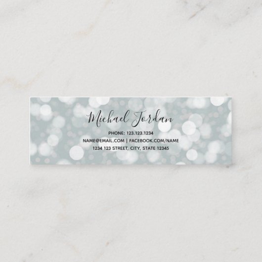 Bokeh Afstuderen Name Card Mini Visitekaartje (Achterkant)