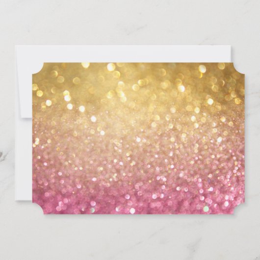 Bokeh Baby Movie Premier Ticket Style Pink Sparkle Kaart (Achterkant)