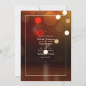 Bokeh Beach Wedding Invitation Kaart (Voorkant)