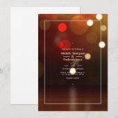 Bokeh Beach Wedding Invitation Kaart (Voorkant / Achterkant)