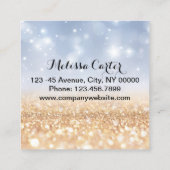 Bokeh Beauty Salon Make-up Artiest Lash Extensions Vierkante Visitekaartje (Achterkant)