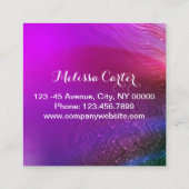 Bokeh Beauty Salon Make-up Artiest Lash Extensions Vierkante Visitekaartje (Achterkant)