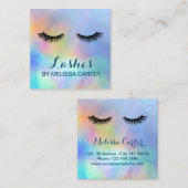 Bokeh Beauty Salon Make-up Artiest Lash Extensions Vierkante Visitekaartje (Voorkant / Achterkant)
