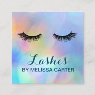 Bokeh Beauty Salon Make-up Artiest Lash Extensions Vierkante Visitekaartje