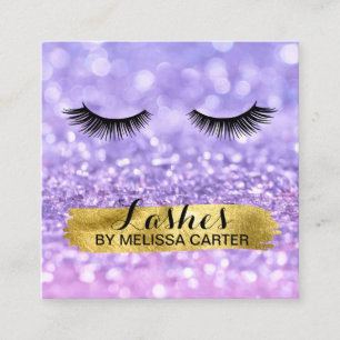 Bokeh Beauty Salon Make-up Artiest Lash Extensions Vierkante Visitekaartje