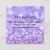 Bokeh Beauty Salon Make-up Artiest Lash Extensions Vierkante Visitekaartje (Achterkant)