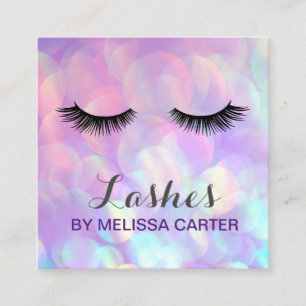 Bokeh Beauty Salon Make-up Artiest Lash Extensions Vierkante Visitekaartje
