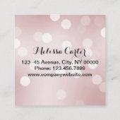 Bokeh Beauty Salon Make-up Artiest Lash Extensions Vierkante Visitekaartje (Achterkant)