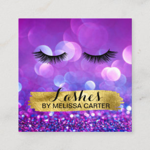Bokeh Beauty Salon Make-up Artiest Lash Extensions Vierkante Visitekaartje