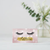 Bokeh Beauty Salon Make-up Artiest Lash Extensions Visitekaartje (Staand voorkant)