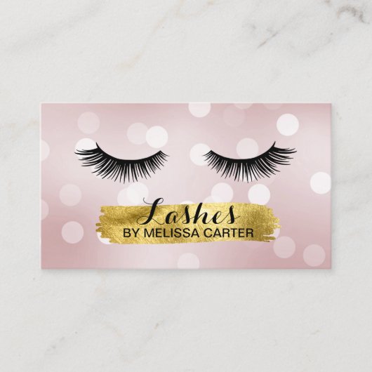Bokeh Beauty Salon Make-up Artiest Lash Extensions Visitekaartje (Voorkant)