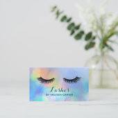 Bokeh Beauty Salon Make-up Artiest Lash Extensions Visitekaartje (Staand voorkant)