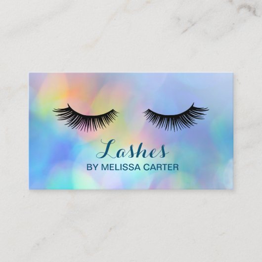 Bokeh Beauty Salon Make-up Artiest Lash Extensions Visitekaartje (Voorkant)