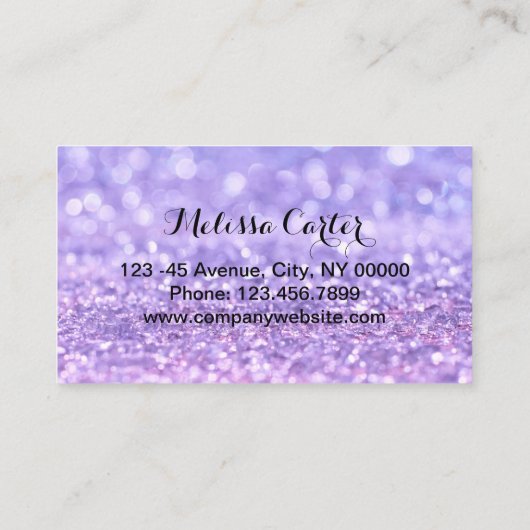 Bokeh Beauty Salon Make-up Artiest Lash Extensions Visitekaartje (Achterkant)