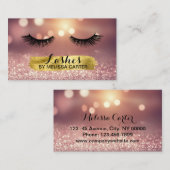 Bokeh Beauty Salon Make-up Artiest Lash Extensions Visitekaartje (Voorkant / Achterkant)