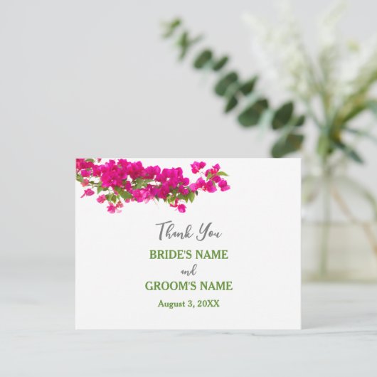 Bokeh bedankt briefkaart (Staand voorkant)