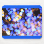 Bokeh Blue Gold Lights Modern Gift Muismat (Voorkant)