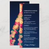 Bokeh Boomlichten, Kerstmenu Menu (Voorkant / Achterkant)