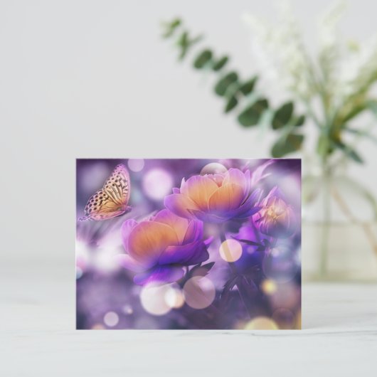 Bokeh Butterfly Briefkaart (Staand voorkant)