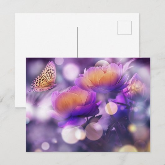 Bokeh Butterfly Briefkaart (Voorkant / Achterkant)