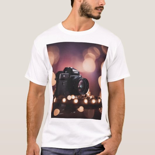 bokeh camera t-shirt (Voorkant)