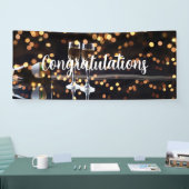 Bokeh Champagne glazen Spandoek (Beurs)