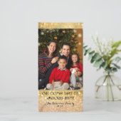 Bokeh Christmas Family Photograph Sparkle Shimmer Feestdagenkaart (Staand voorkant)
