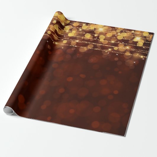 "BOKEH CHRISTMAS LIGHTS" CADEAUPAPIER (Uitgerold)