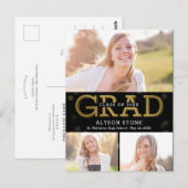 Bokeh Collage EDITABLE COLOR Afstuderen Briefkaart (Voorkant / Achterkant)