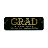 Bokeh Collage Editable Color Afstuderen Label (Voorkant)