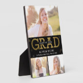 Bokeh Collage EDITABLE COLOR Afstuderen Plaque Fotoplaat (Zijkant)