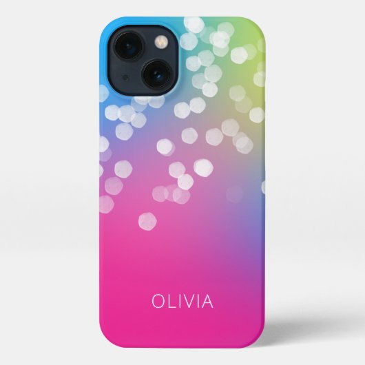 Bokeh Colorful Gradient iPhone Case Hoesje (Achterkant)