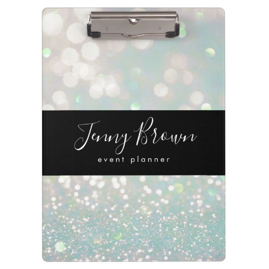 bokeh crystal glitter pastel monogram Klembord (Voorkant)