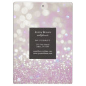 bokeh crystal glitter pastel monogram Klembord (Achterkant)