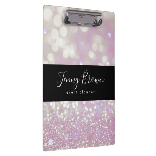 bokeh crystal glitter pastel monogram Klembord (Rechts)