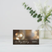 Bokeh & de Vage Flessen die van het Glas op Licht Visitekaartje (Staand voorkant)