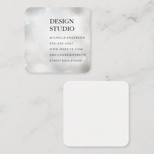 Bokeh | Design Studio Vierkante Visitekaartje (Voorkant / Achterkant)